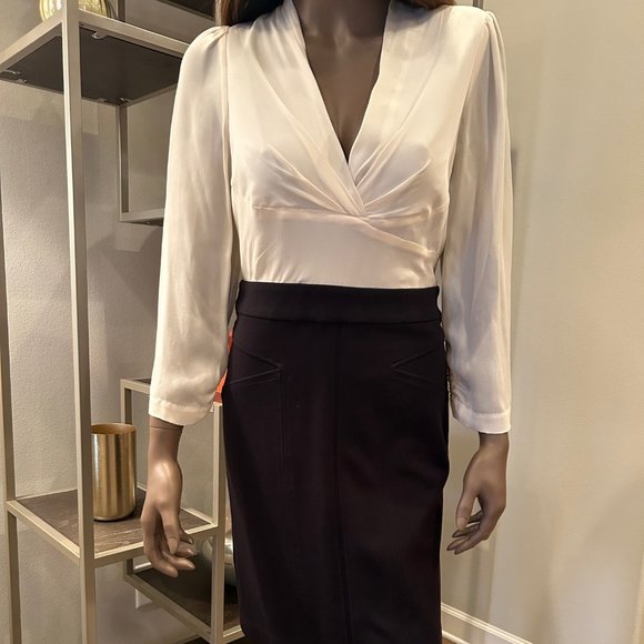 BCBG MaxAzria Faux Wrap "Two-Fer" - Picture 1 of 11